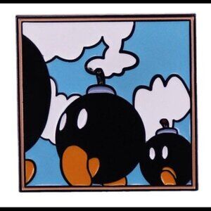 Mario Childhood Game Cartoon Bomb Enamel Pin